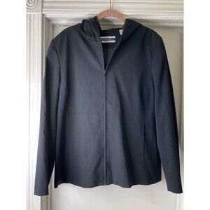 Amanda Smith Stretch Pinstripe Blazer Full Zip Up With a Hood Size 14